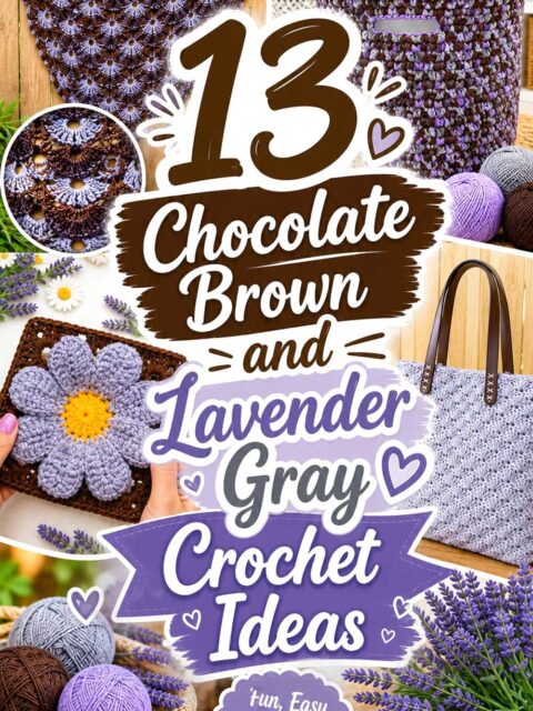 13 Chocolate Brown and Lavender Gray Crochet Ideas