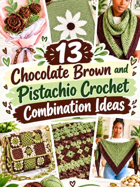 13 Chocolate Brown and Pistachio Crochet Combination Ideas