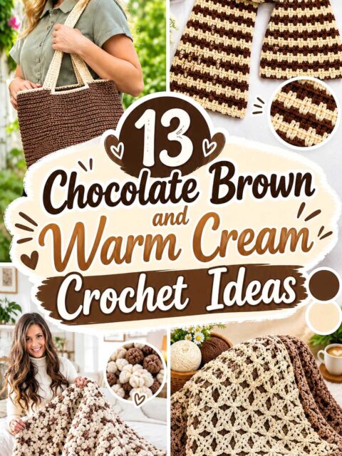 13 Chocolate Brown and Warm Cream Crochet Ideas