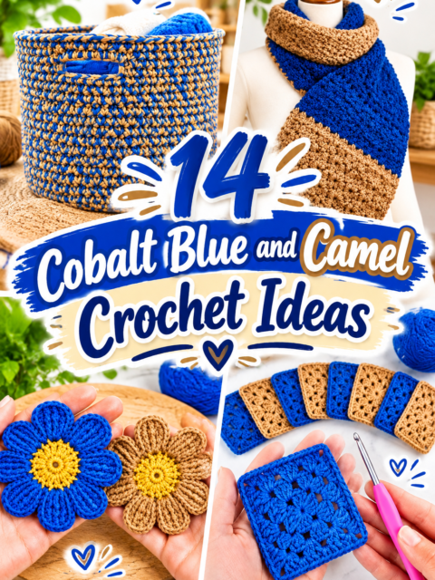 14 Cobalt Blue and Camel Crochet Ideas