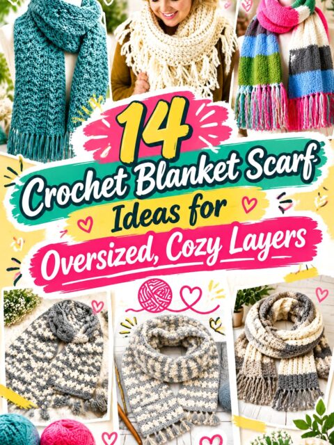 Crochet Blanket Scarf Ideas for Oversized, Cozy Layers