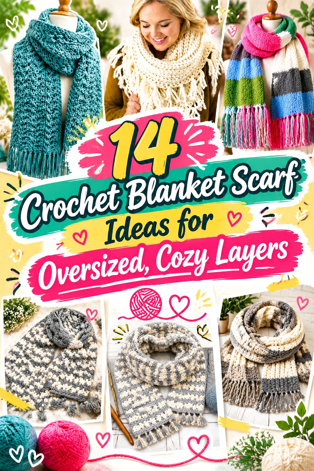 Crochet Blanket Scarf Ideas for Oversized, Cozy Layers