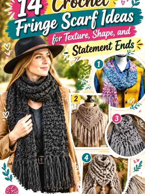Crochet Fringe Scarf Ideas for Texture, Shape, and Statement Ends