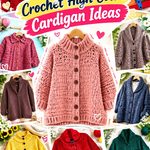 Crochet High Collar Cardigan Ideas