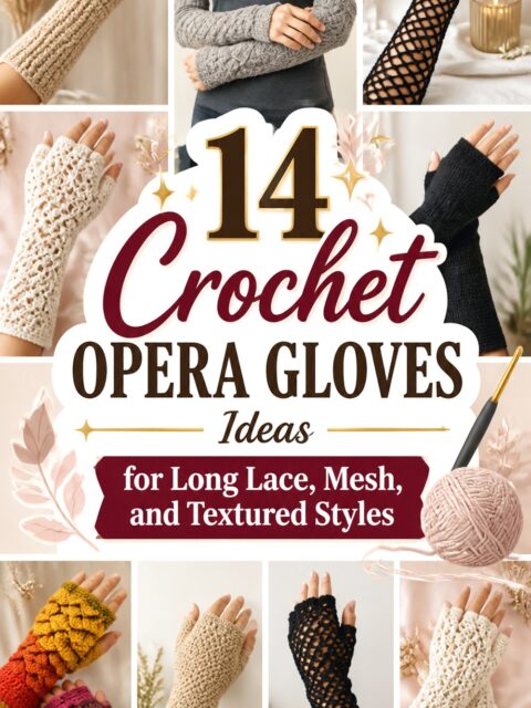 Crochet Opera Gloves Ideas for Long Lace, Mesh, and Textured Styles