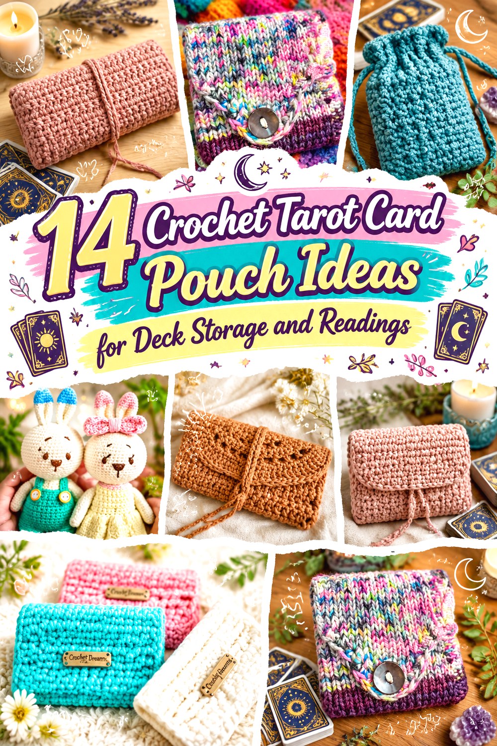 Crochet Tarot Card Pouch Ideas for Deck Storage and Readings