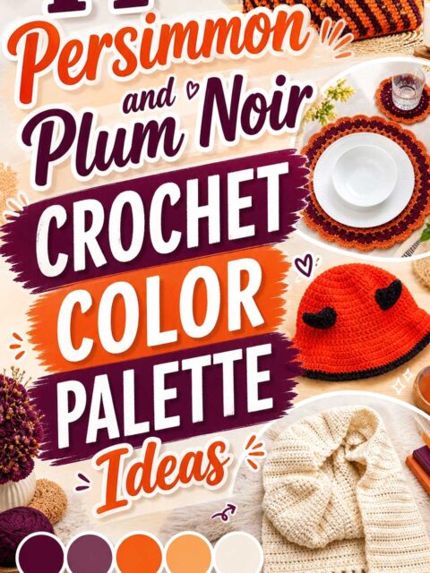14 Persimmon and Plum Noir Crochet Color Palette Ideas