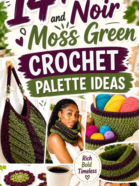 14 Plum Noir and Moss Green Crochet Palette Ideas