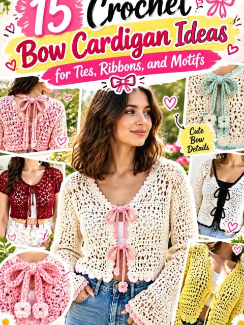 Crochet Bow Cardigan Ideas for Ties, Ribbons, and Motifs