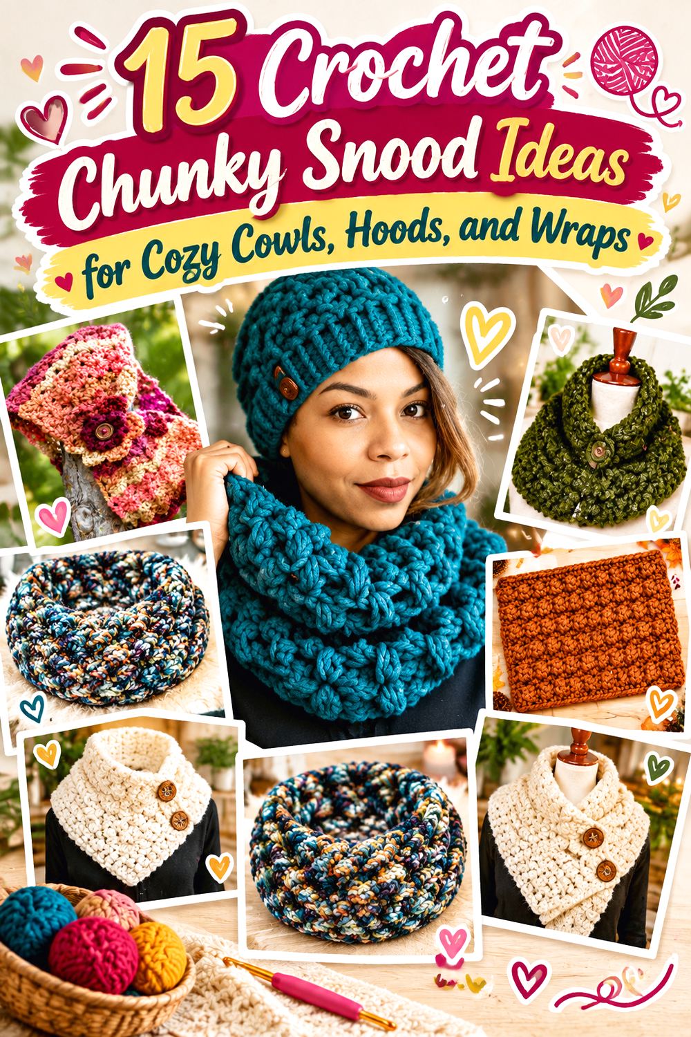 Crochet Chunky Snood Ideas for Cozy Cowls, Hoods, and Wraps