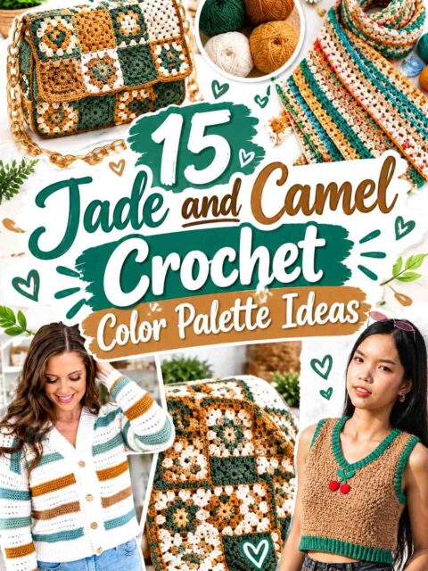 15 Jade and Camel Crochet Color Palette Ideas