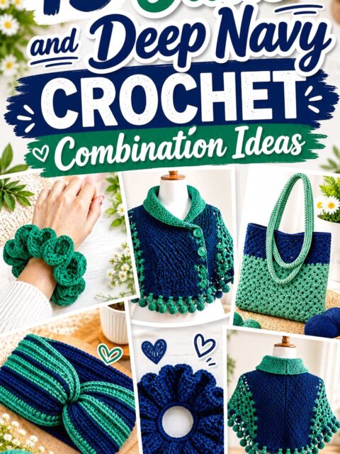 15 Jade and Deep Navy Crochet Combination Ideas