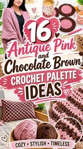 17 Antique Pink and Chocolate Brown Crochet Palette Ideas