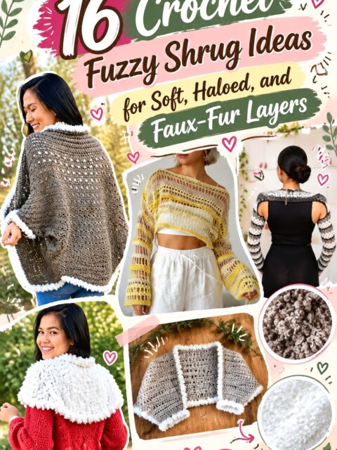 Crochet Fuzzy Shrug Ideas for Soft, Haloed, and Faux Fur Layers