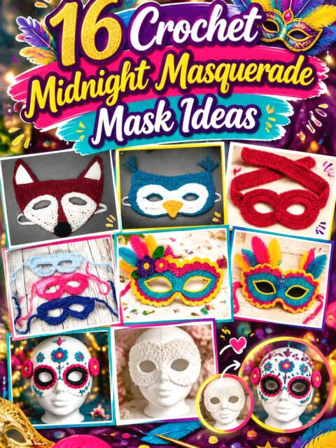 Crochet Midnight Masquerade Mask Ideas