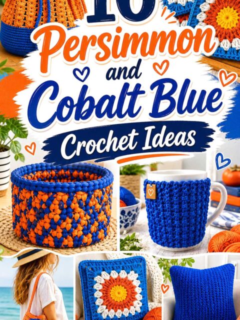 16 Persimmon and Cobalt Blue Crochet Ideas