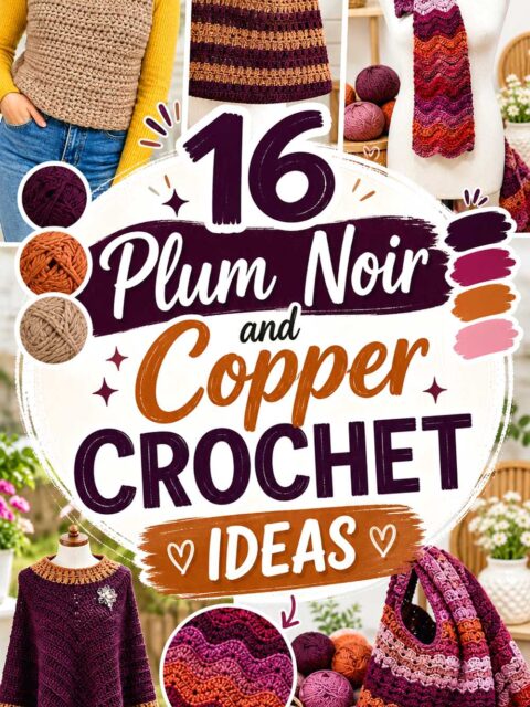 16 Plum Noir and Copper Crochet Ideas