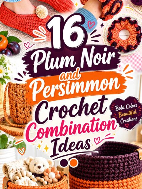 17 Plum Noir and Persimmon Crochet Combination Ideas