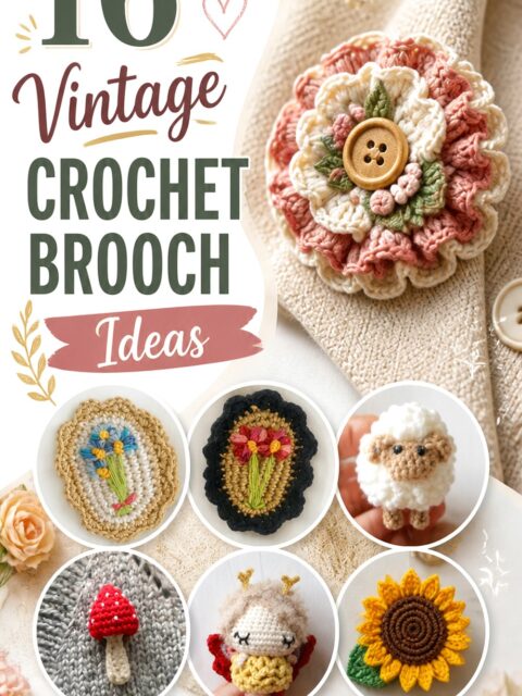 Vintage Crochet Brooch Ideas