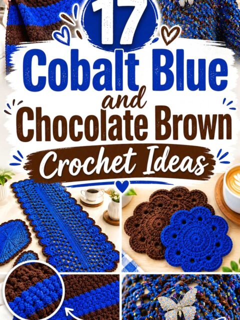 7 Cobalt Blue and Chocolate Brown Crochet Ideas