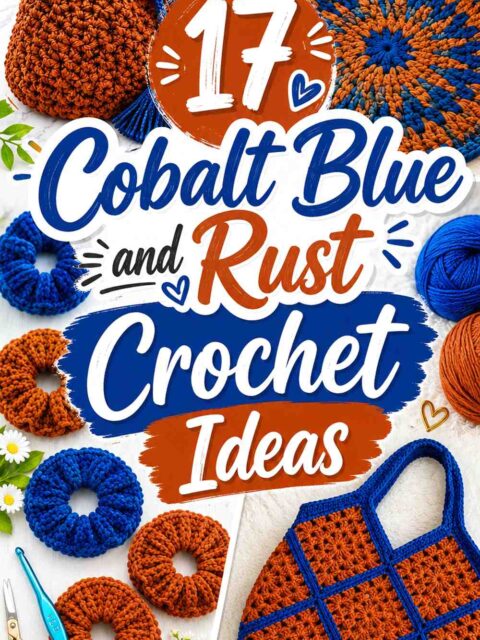 17 Cobalt Blue and Rust Crochet Ideas