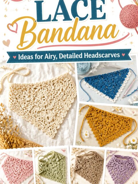 Crochet Lace Bandana Ideas for Airy, Detailed Headscarves