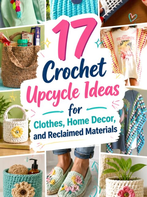 Crochet Upcycle Ideas for Clothes, Home Decor, and Reclaimed Materials