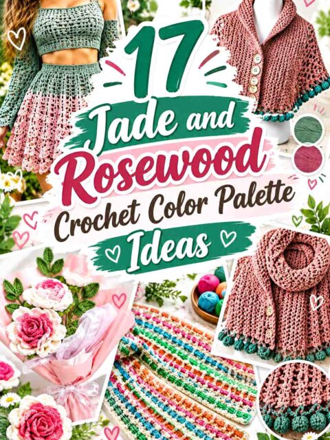 17 Jade and Rosewood Crochet Color Palette Ideas