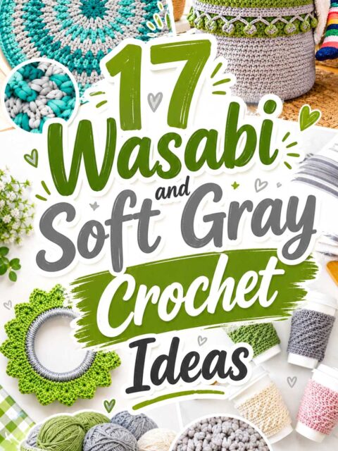 18 Wasabi and Soft Gray Crochet Ideas