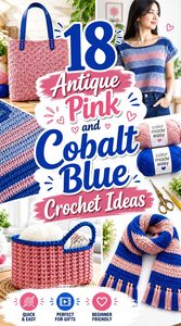 19 Antique Pink and Cobalt Blue Crochet Ideas