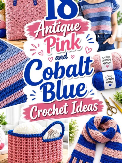 19 Antique Pink and Cobalt Blue Crochet Ideas