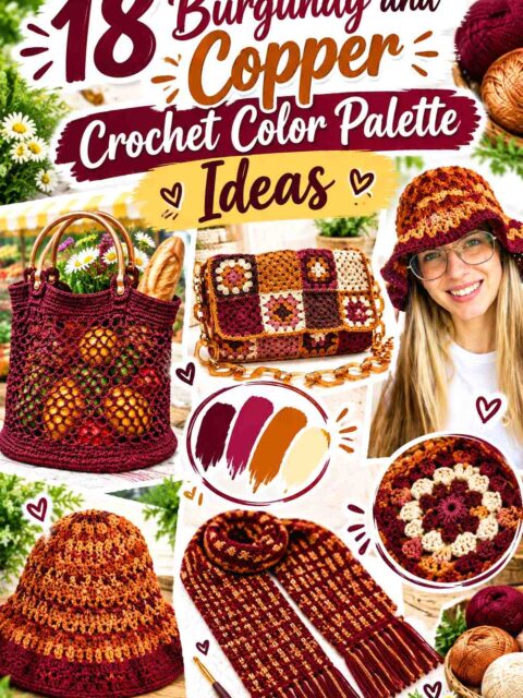 18 Burgundy and Copper Crochet Color Palette Ideas