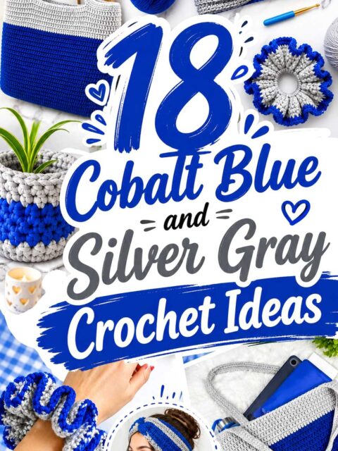 19 Cobalt Blue and Silver Gray Crochet Ideas