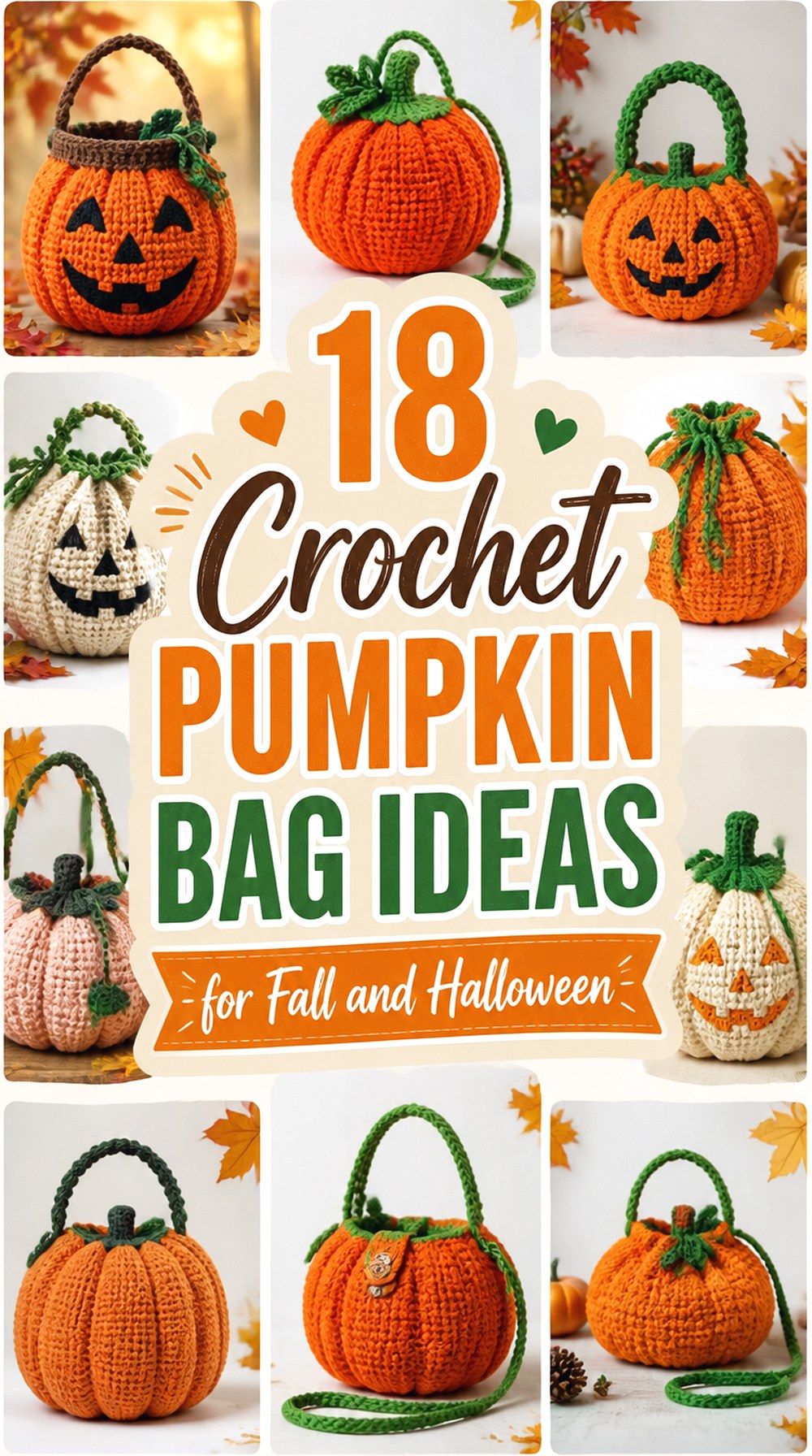 Crochet Pumpkin Bag Ideas for Fall and Halloween