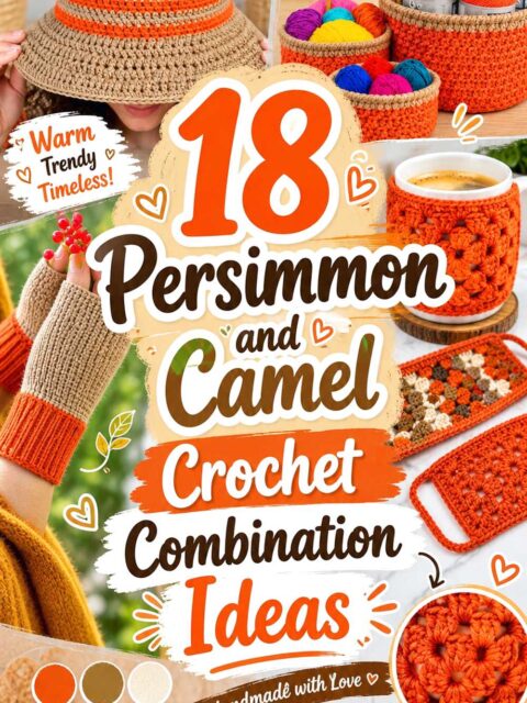 18 Persimmon and Camel Crochet Combination Ideas