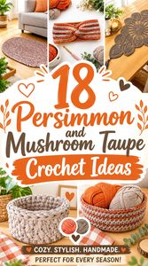 18 Persimmon and Mushroom Taupe Crochet Ideas