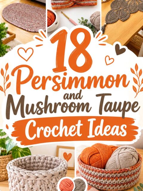 18 Persimmon and Mushroom Taupe Crochet Ideas
