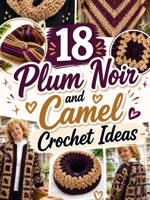 19 Plum Noir and Camel Crochet Ideas