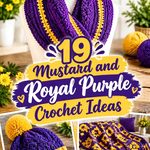 19 Mustard and Royal Purple Crochet Ideas