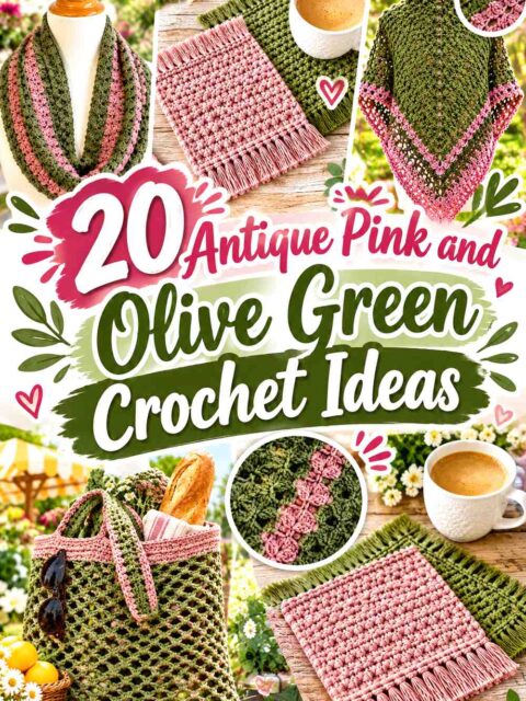 20 Antique Pink and Olive Green Crochet Ideas