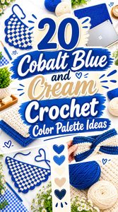 20 Cobalt Blue and Cream Crochet Color Palette Ideas