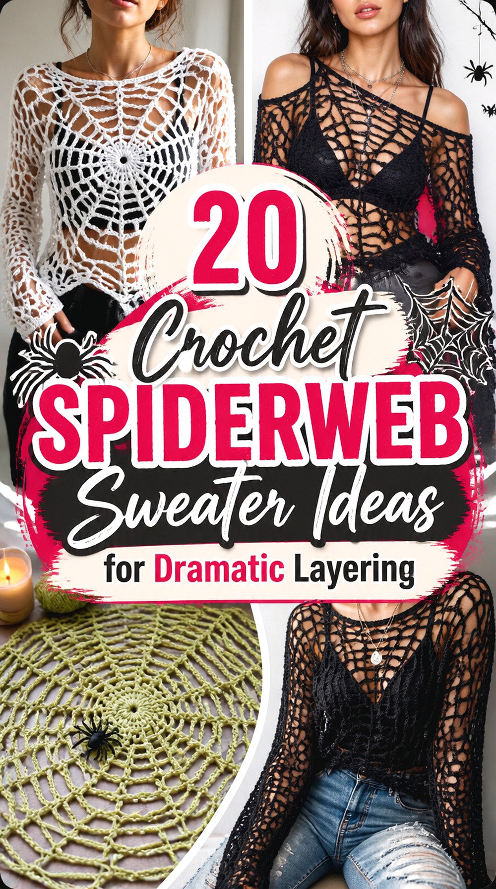 Crochet Spiderweb Sweater Ideas for Dramatic Layering