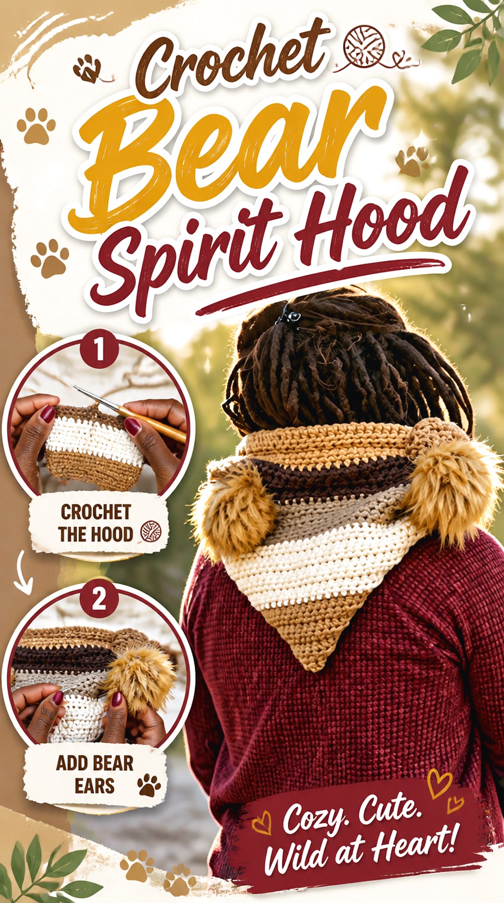 Crochet Bear Spirit Hood