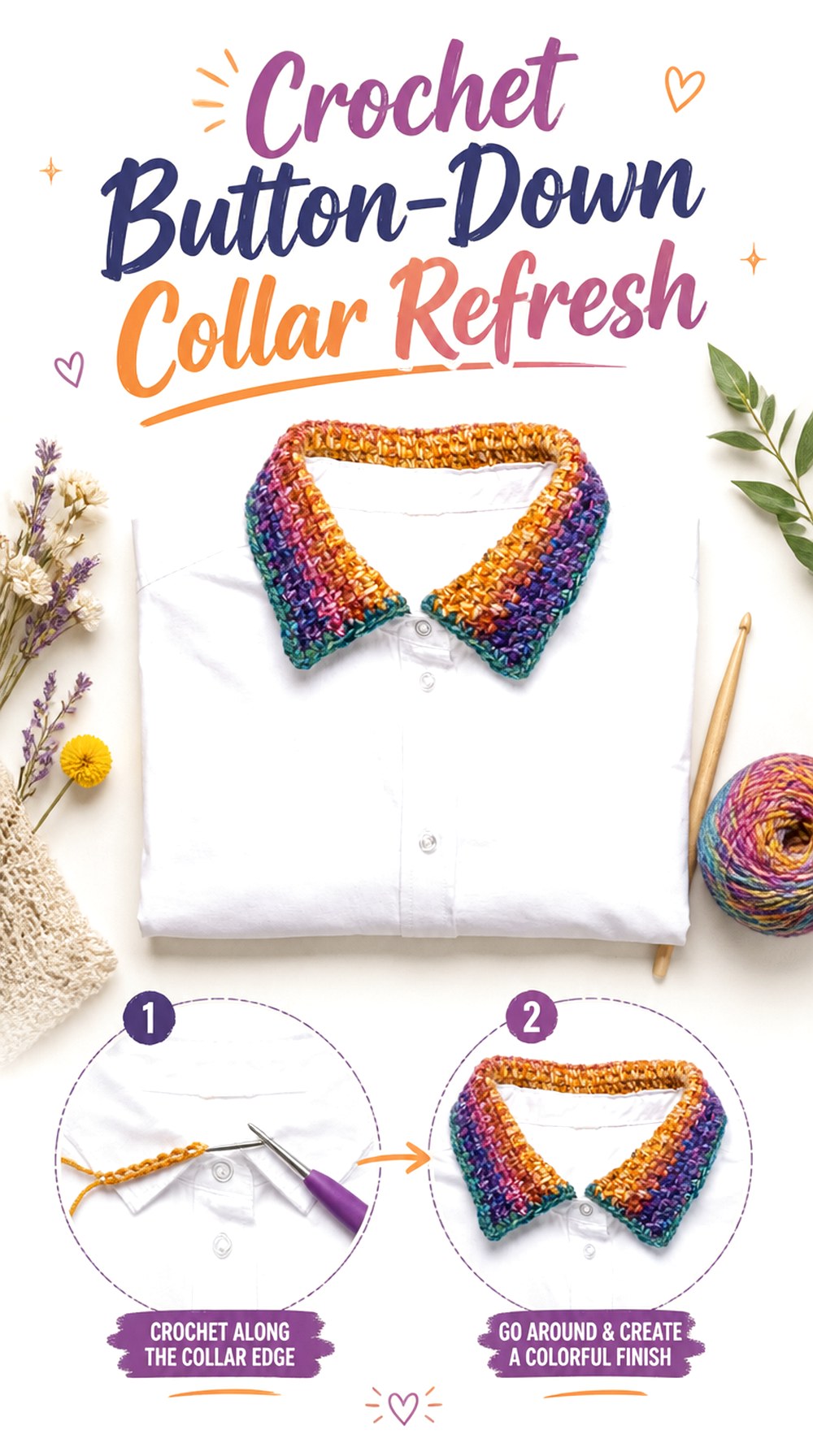 Crochet Button Down Collar Refresh