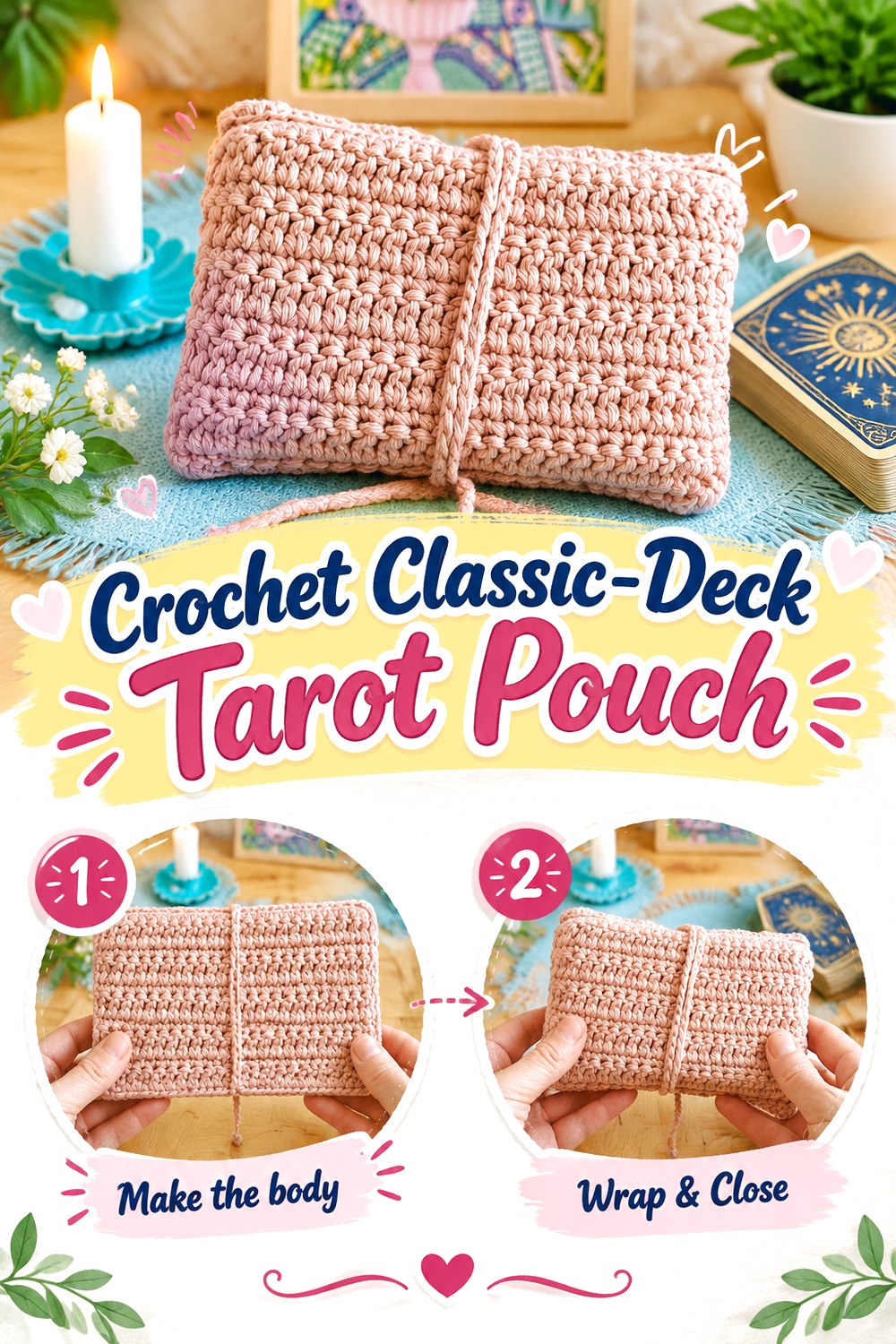 Crochet Classic Deck Tarot Pouch
