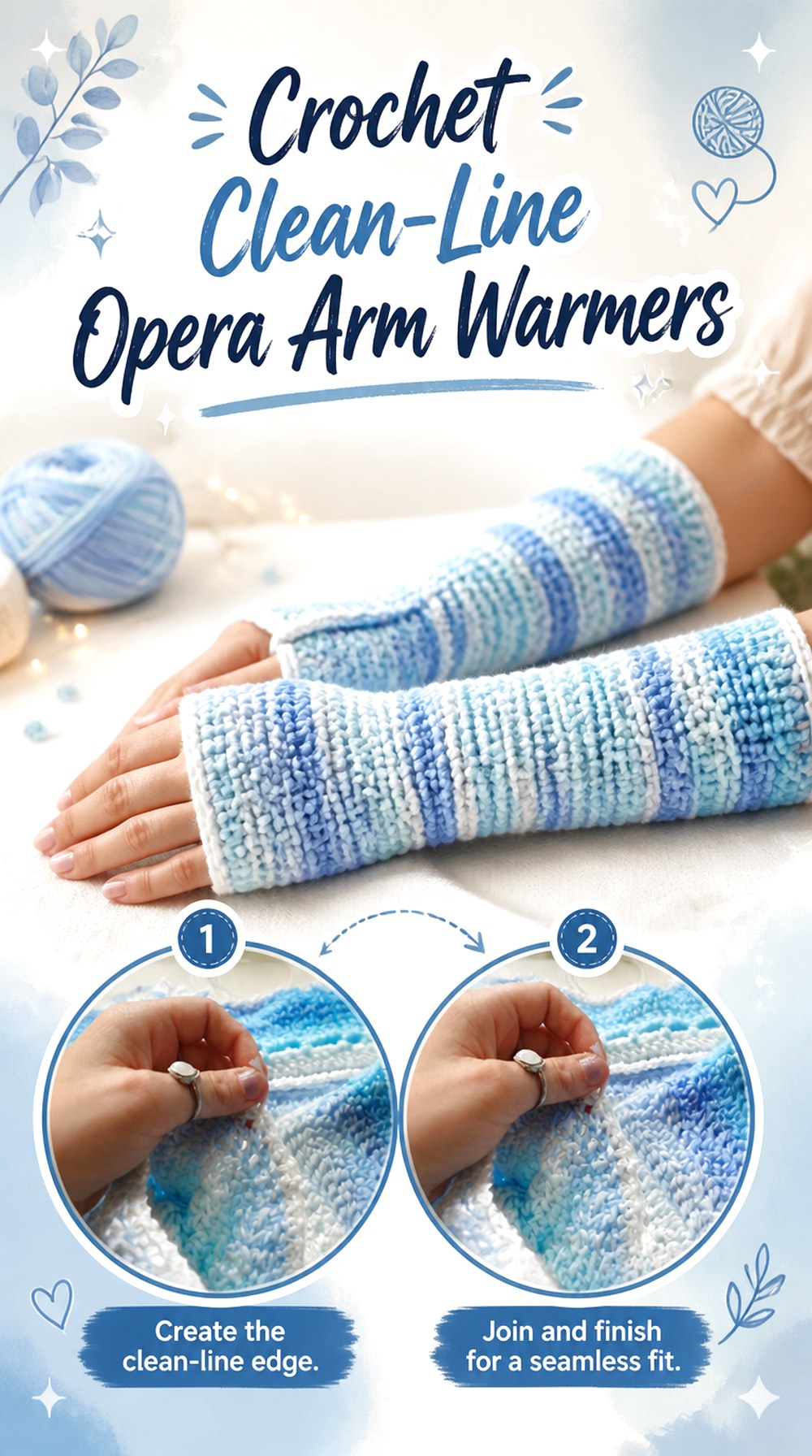 Crochet Clean Line Opera Arm Warmers