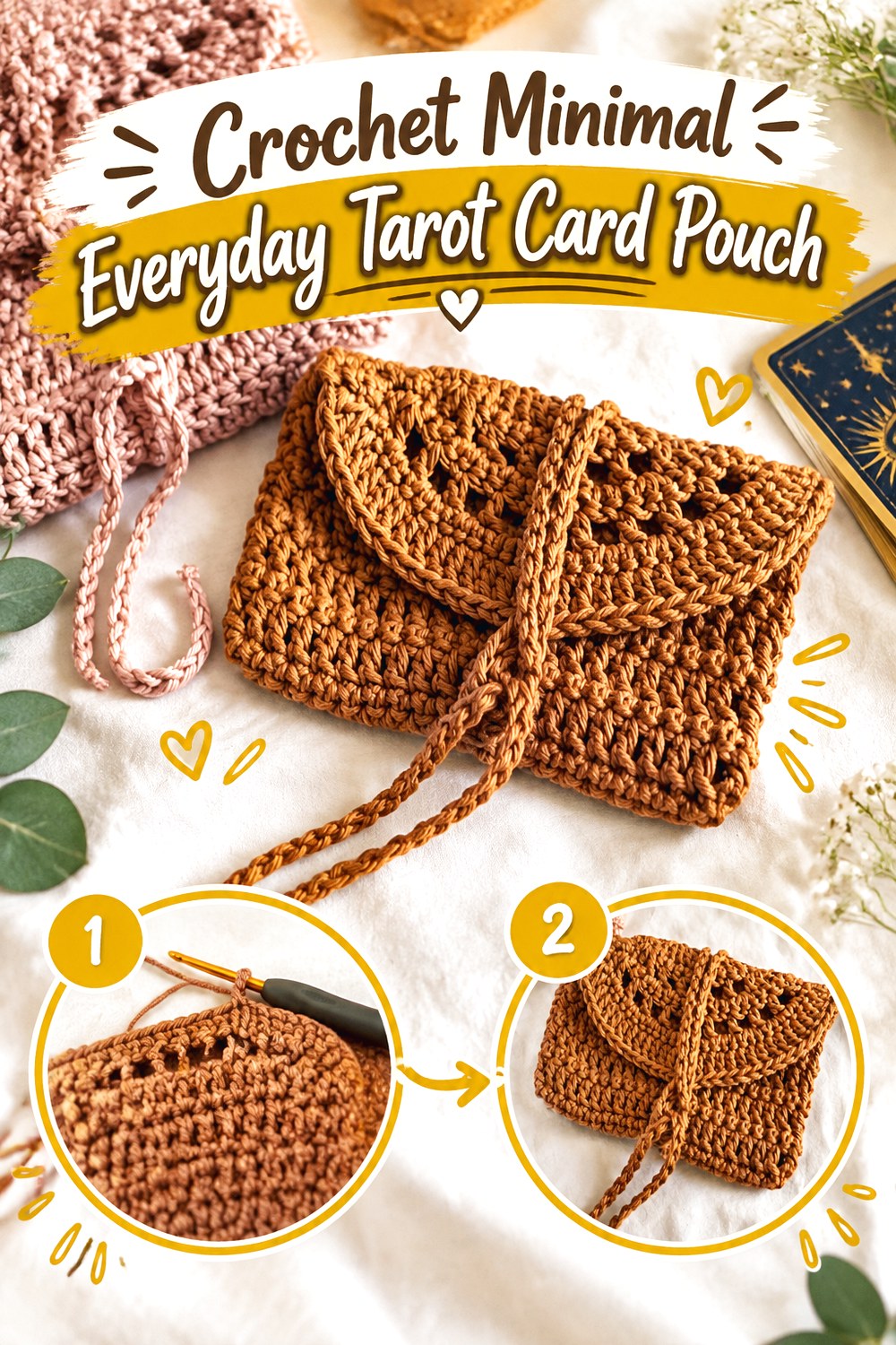 Crochet Minimal Everyday Tarot Card Pouch