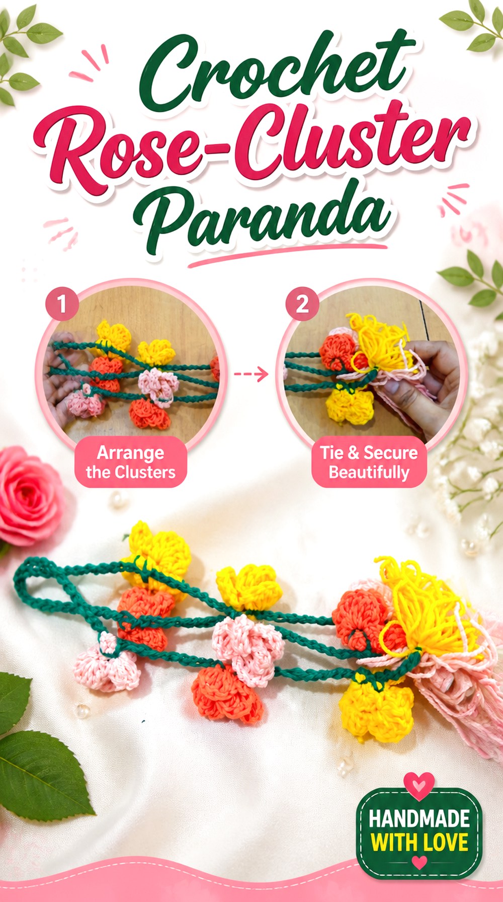 Crochet Rose Cluster Paranda