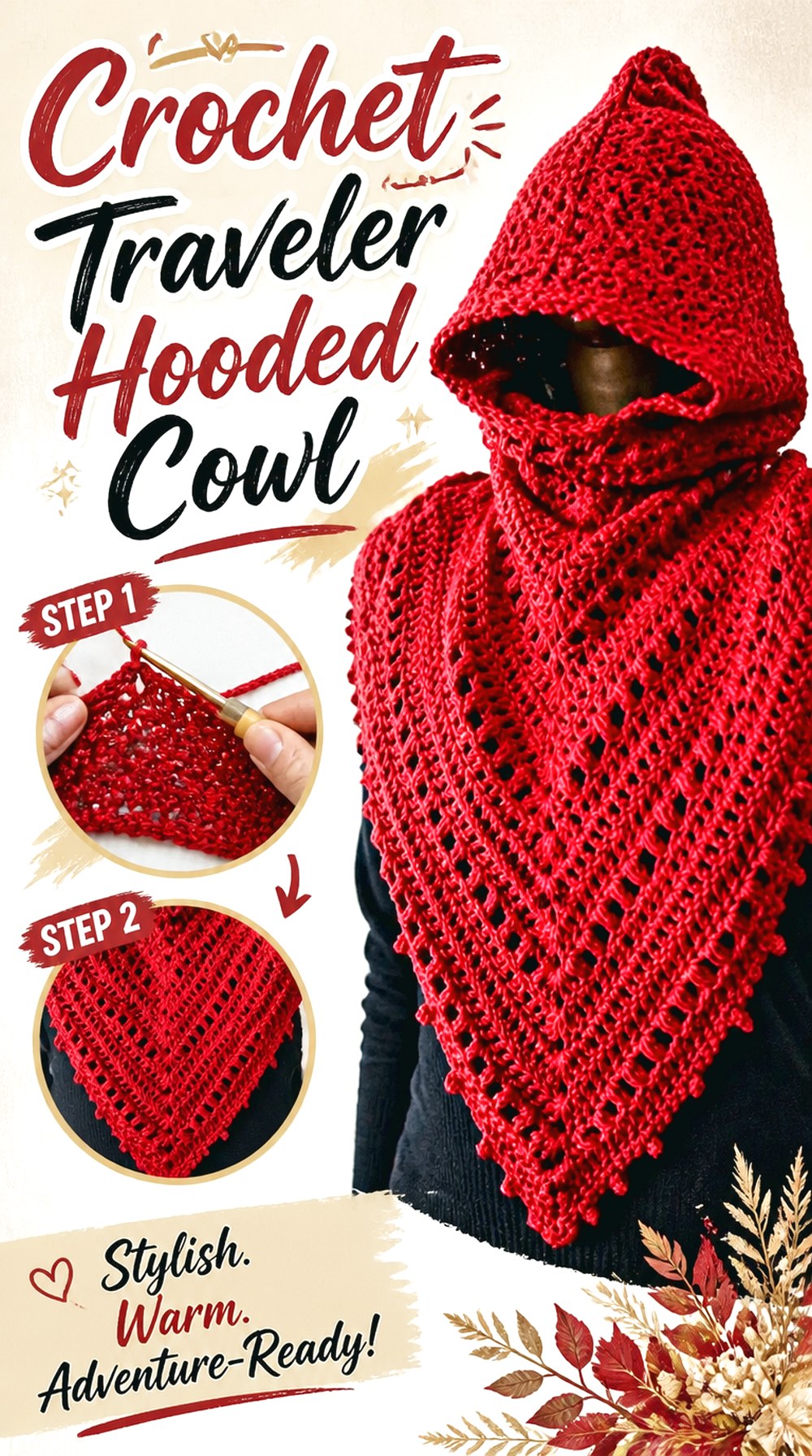 Crochet Traveler Hooded Cowl