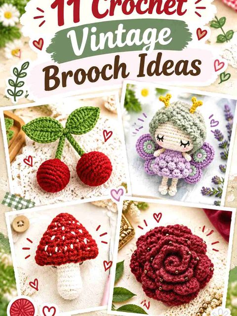 11 Crochet Vintage Brooch Ideas